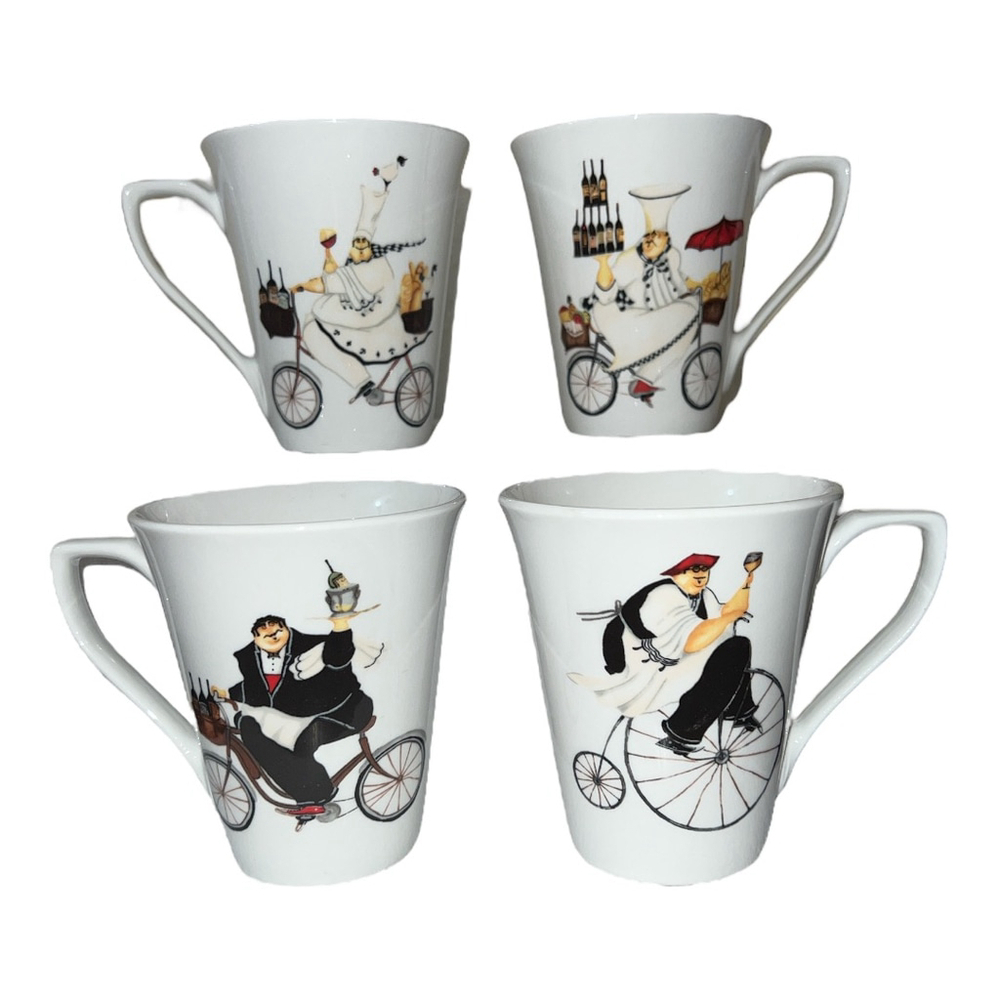 Oneida Kitchen Mug Set, 4 Piece, White